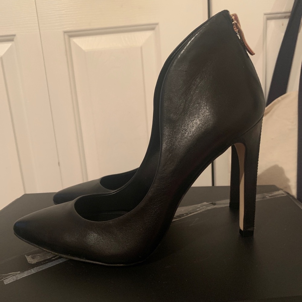 BCBG “Gold Zipper” Pump